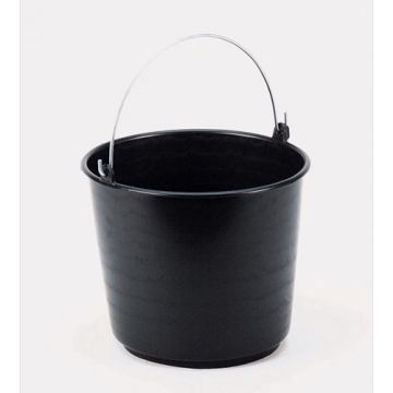 Baueimer mit Inhaltsskala, ø38x28cm, 20 Liter, schwarz (pro Stück)