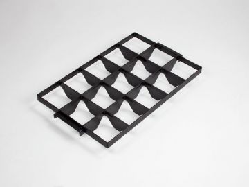 Toprahmen Facheinteilung mit 15 Fächer für behälter 600x400mm, Schwarz (pro Stück)