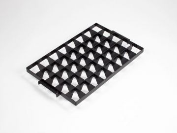 Toprahmen Facheinteilung mit 40 Fächer für behälter 600x400mm, Schwarz (pro Stück)