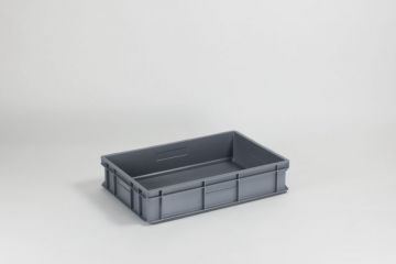 Euronorm Kunststoffkiste Stapelbehälter 600x400x130 mm, 24 Liter, Grifflöcher (pro Stück)