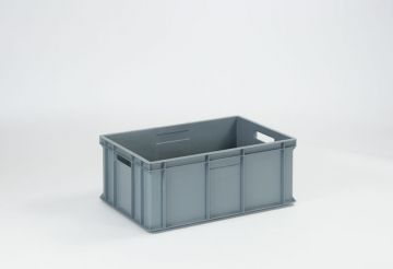 Euronorm Kunststoffkiste Stapelbehälter 600x400x240 mm, 47 Liter, Grifflöcher (pro Stück)