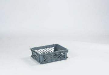 Euronorm Kunststoff Stapelbehälter Perforiert 400x300x120mm, 11L, Grau (pro Stück)