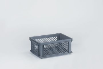 Euronorm Kunststoff Stapelbehälter Perforiert 400x300x170mm, 16L, Grau (pro Stück)