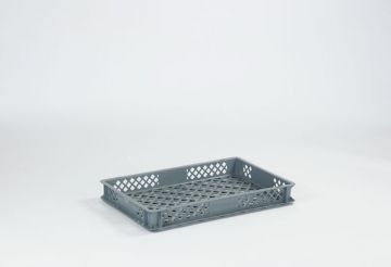 Euronorm Kunststoff Stapelbehälter Perforiert 600x400x70mm, 12L, Grau (pro Stück)