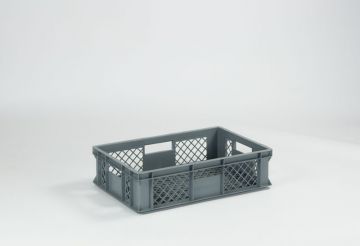 Euronorm Kunststoff Stapelbehälter Perforiert 600x400x150mm, 29L, Grau (pro Stück)