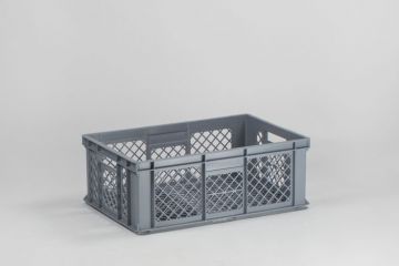 Euronorm Kunststoff Stapelbehälter Perforiert 600x400x220mm, 42L, Grau (pro Stück)