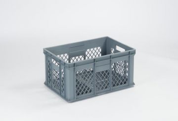 Euronorm Kunststoff Stapelbehälter Perforiert 600x400x260mm, 52L, Grau (pro Stück)