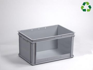 Stapelbare Sichtlagerkasten 600x400x325 mm 60L mit Eingriff