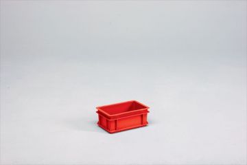 E-line Normbox Stapelbare Kunststoffbehälter, Euronorm 300x200x120 mm, Rot PP Virgin (pro Stück) (zuvor 3-206-0-300)