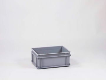 E-line Normbox Stapelbare Kunststoffbehälter 400x300x170mm 15 L, Grau PP Virgin (pro Stück) (zuvor 3-207-0)
