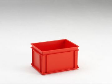 E-line Normbox Stapelbare Kunststoffbehälter, Euronorm 400x300x220 mm, Rot PP Virgin (pro Stück) (zuvor 3-204-0-300)