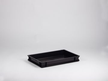 stapelbarer Behälter 14 Liter, 600 x 400 x 75 mm ESD-Ausführung (pro Stück)