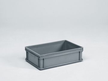E-line Normbox Stapelbare Kunststoffbehälter 600x400x170mm 30 L, Grau PP Virgin (pro Stück) (zuvor 2-208-0)