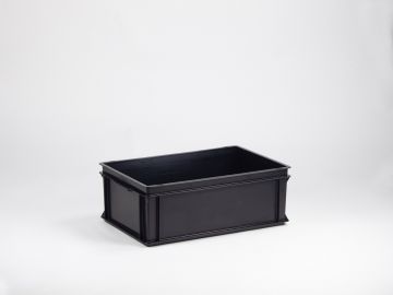 stapelbarer Behälter 40 Liter, 600 x 400 x 220 mm ESD Ausführung (pro Stück)
