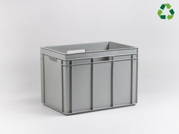 E-line Normbox Stapelbare Kunststoffbehälter 600x400x425mm 90 L, Grau (pro Stück)
