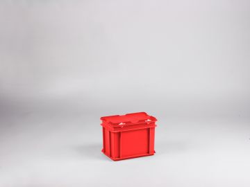 stapelbarer Kunststoffbehälter 9 Liter mit Deckel