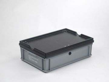 UN-zertifizierter Transportbehälter, 600x400x195 mm, 30 L,grau