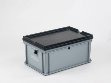 Caisse plastique ADR 4H2 600x400x307 mm 53L avec serrure triangulaire