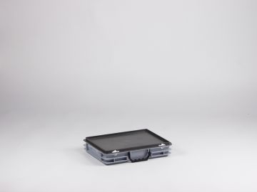 Kunststoffkoffer Euroline mit einem Griff, 400x300x80 mm, 6L PP virgin