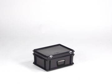 stapelbarer Koffer 15 Liter,  400x300x185 mm  ESD Ausführung (pro Stück)