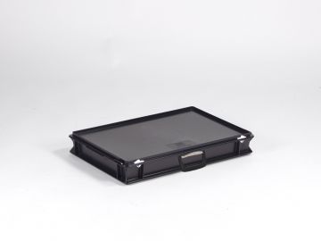 stapelbarer Koffer 14 Liter,  600x400x90 mm ESD Ausführung (pro Stück)