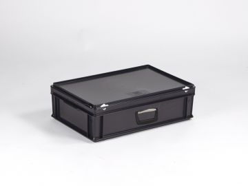 stapelbarer Koffer 30 Liter,  600x400x185 mm  ESD Ausführung (pro Stück)