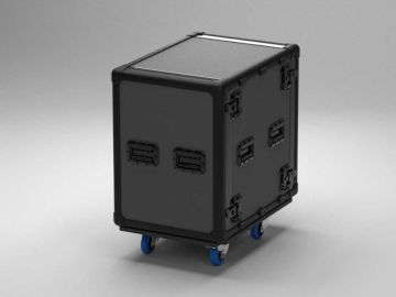 19" Exo Rack Case 14U, 574 x 804 x 750 mm, porte double sur roulettes
