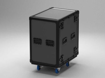 19" Exo Rack Case 16U, 574 x 804 x 838 mm, porte double, avec roulettes