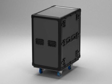 19" Exo Rack Case 18U, 574 x 1064 x 927 mm, porte double, avec roulettes