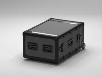 19" Exo Rack Case 6U, 574 x 804 x 394 mm, porte double, sur roulettes