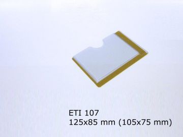 selbstklebende Etikettentasche 100x75 transparent (pro Stück)