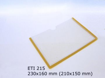 selbstklebende Etikettentasche 215x155 transparent (pro Stück)