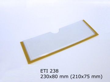 selbstklebende Etikettentasche 230x80, transparent (pro Stück)