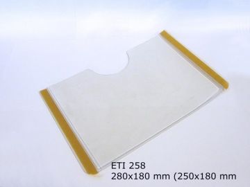 selbstklebende Etikettentasche  250x180 transparent (pro Stück)
