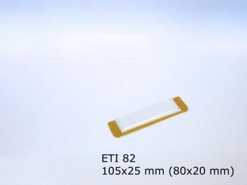 selbstklebende Etikettentasche 80x20 transparent (pro Stück)