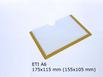 selbstklebende Etikettentasche 155x105, transparent (pro Stück)
