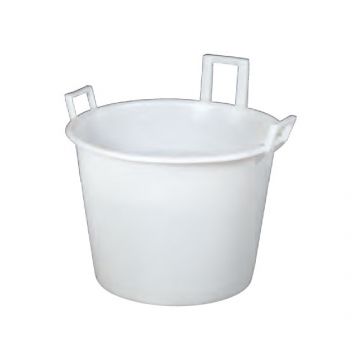 Baquet plastique alimentaire rond 65 litres BLANC