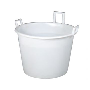 Baquet plastique alimentaire rond 75 litres BLANC