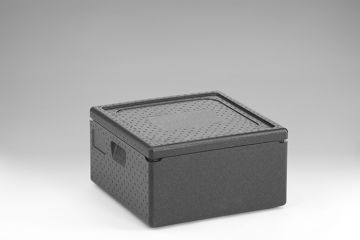 EPP Thermobox, Pizzabox, 480x480x260 mm, 35 ltr, mit Deckel, schwarz (pro Stück)