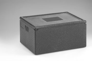 EPP Thermobox, 685x485x360 mm, 80 ltr, mit Deckel, schwarz (pro Stück)