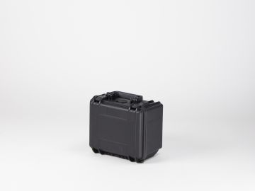 stoßfester wasserdichter Kunststoffkoffer, 258x243x168 mm, schwarz, inkl. Blockschaum
