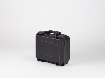 stoßfester wasserdichter Kunststoffkoffer, 336x300x148 mm, schwarz, inkl. Blockschaum