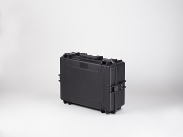 stoßfester wasserdichter Kunststoffkoffer, 555x428x211 mm, schwarz, inkl. Blockschaum