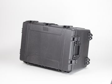 stoßfester wasserdichter Kunststoffkoffer, 816x540x426 mm, schwarz, inkl. Blockschaum