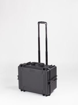 stoßfester wasserdichter Kunststoffkoffer, 555x437x326 mm, schwarz, inkl. Blockschaum