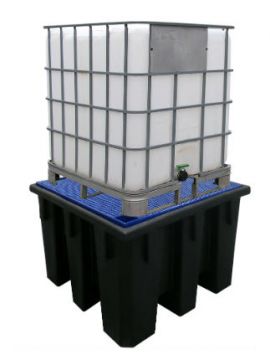 Auffangwanne 1100 liter 1380x1280x1000mm mit plastifizierten Gitterrost (pro Stück)