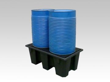 Auffangwanne 220 liter, 1265x700x495mm, mit Gitter aus Polyethylen (pro Stück)