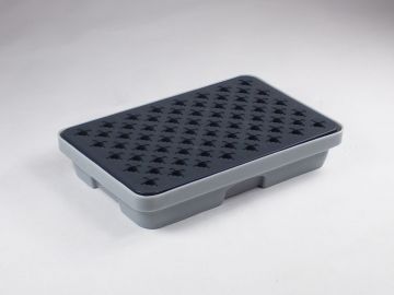 Auffangbehälter 20 Liter 635x410x115, mit Kunststoff-Gitterrost