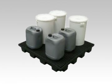 Auffangwanne 180 Liter, 1280x1230x150 mm, mit Kunstfoff-Gitterrost (pro Stück)
