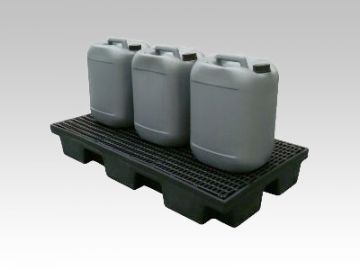 Auffangwanne 80 Liter, 1220x660x150 mm, mit Kunstfoff-Gitterrost (pro Stück)